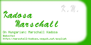 kadosa marschall business card